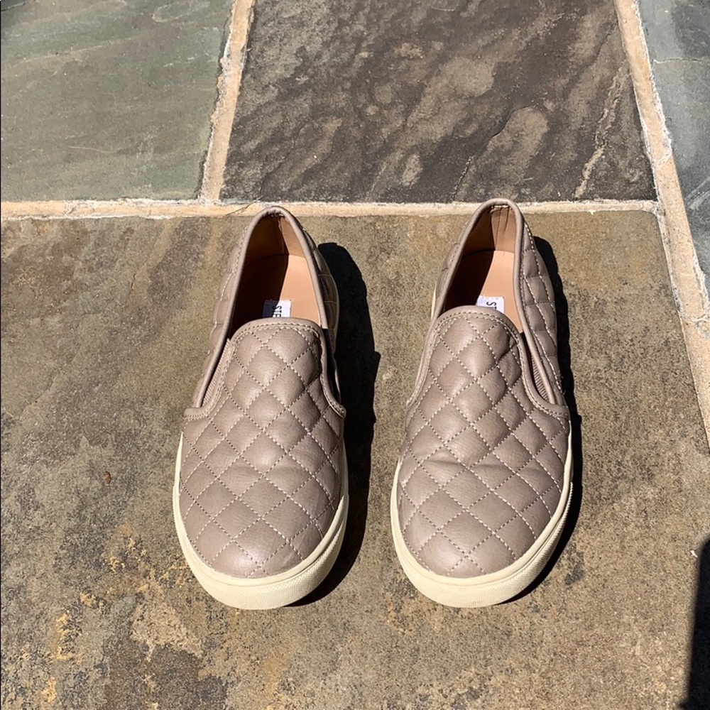 Steve Madden quilted leather slip on sneaker